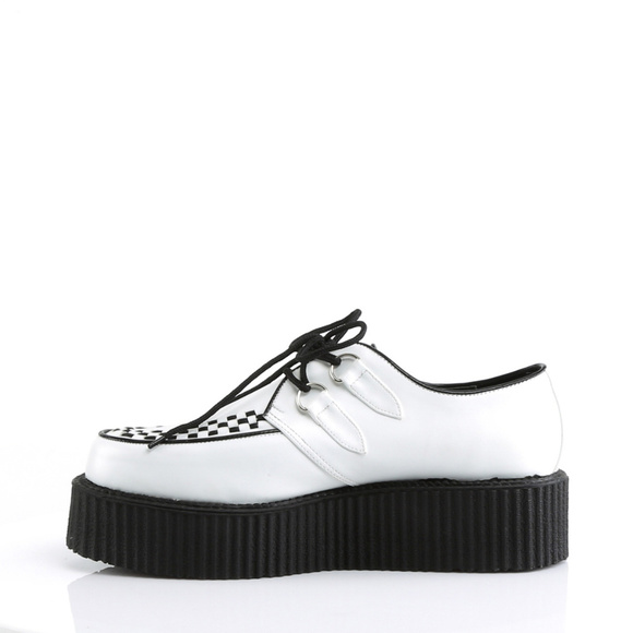 Mens Platform Gothic Lace Up Creeper Shoes - Picture 4 of 5